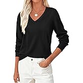 PRETTYGARDEN Women's V Neck Sweaters 2026 Fall Casual Long Sleeve Classic Pullover Cozy Knit Tops Loose Basic Winter Clothing