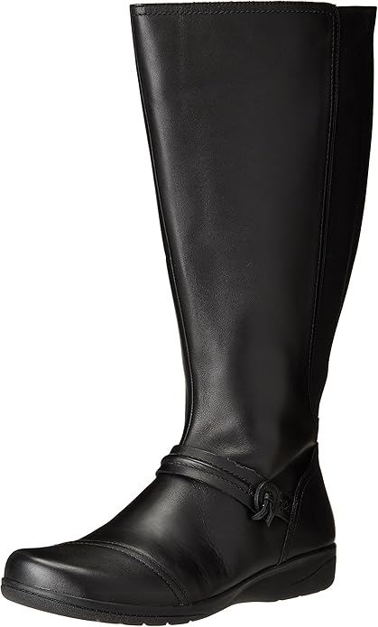 clarks knee high black boots