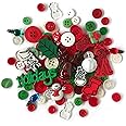 Buttons Galore and More Collection Round Novelty Buttons & Embellishments Based on Variety of Themes, Holidays and Seasons for DIY Crafts, Scrapbooking, Sewing, Cardmaking and Other Projects – 50 Pcs