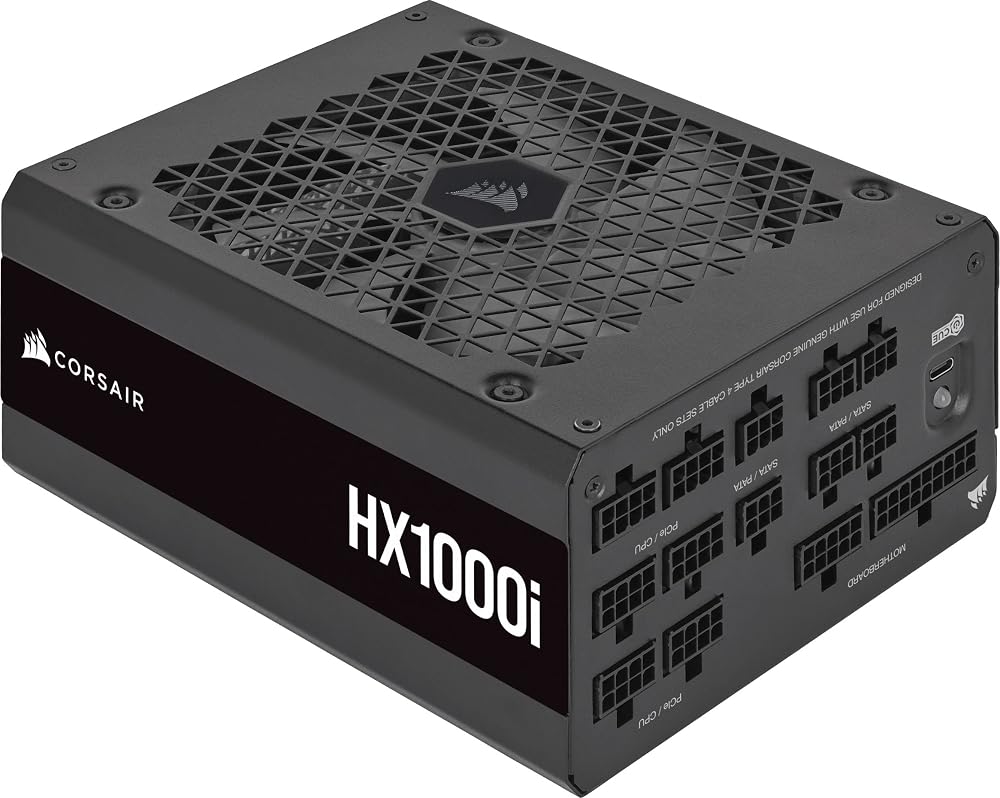 Corsair HX1000i Fully Modular Power Supply ATX 3.1 PCIe 5.1 80 Plus Platinum