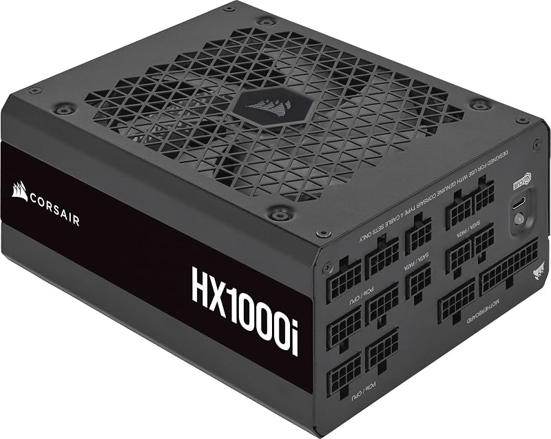 Corsair HX1000i Fully Modular Power Supply ATX 3.1 PCIe 5.1 80 Plus Platinum