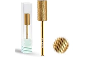 Curacoro Nail Drill Bits 3/32'' - Safe Smooth Stop Large Barrel Carbide Bit (Extra Fine) for Flawless, High-Shine Finish, Refine & Perfect Nail Enhancements, Nail Art Pedicure Manicure Salon & Home