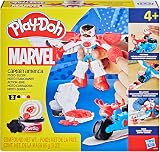 Play-Doh Marvel Captain America Moto-Slicer Playset with Bendy Figure view 2