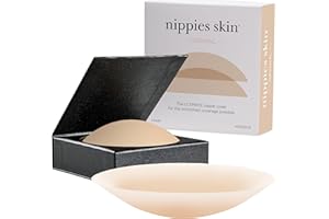 Nippies Nipple Covers for Women - Reusable Sticky Silicone Pasties with Travel Case - Original Circle or Lift Style Available