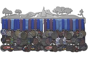 Allied Medal Hangers - Trailscape - Male or Female Runner - Multiple Variations Offered - Sports Awards Holder Display Hanger Rack