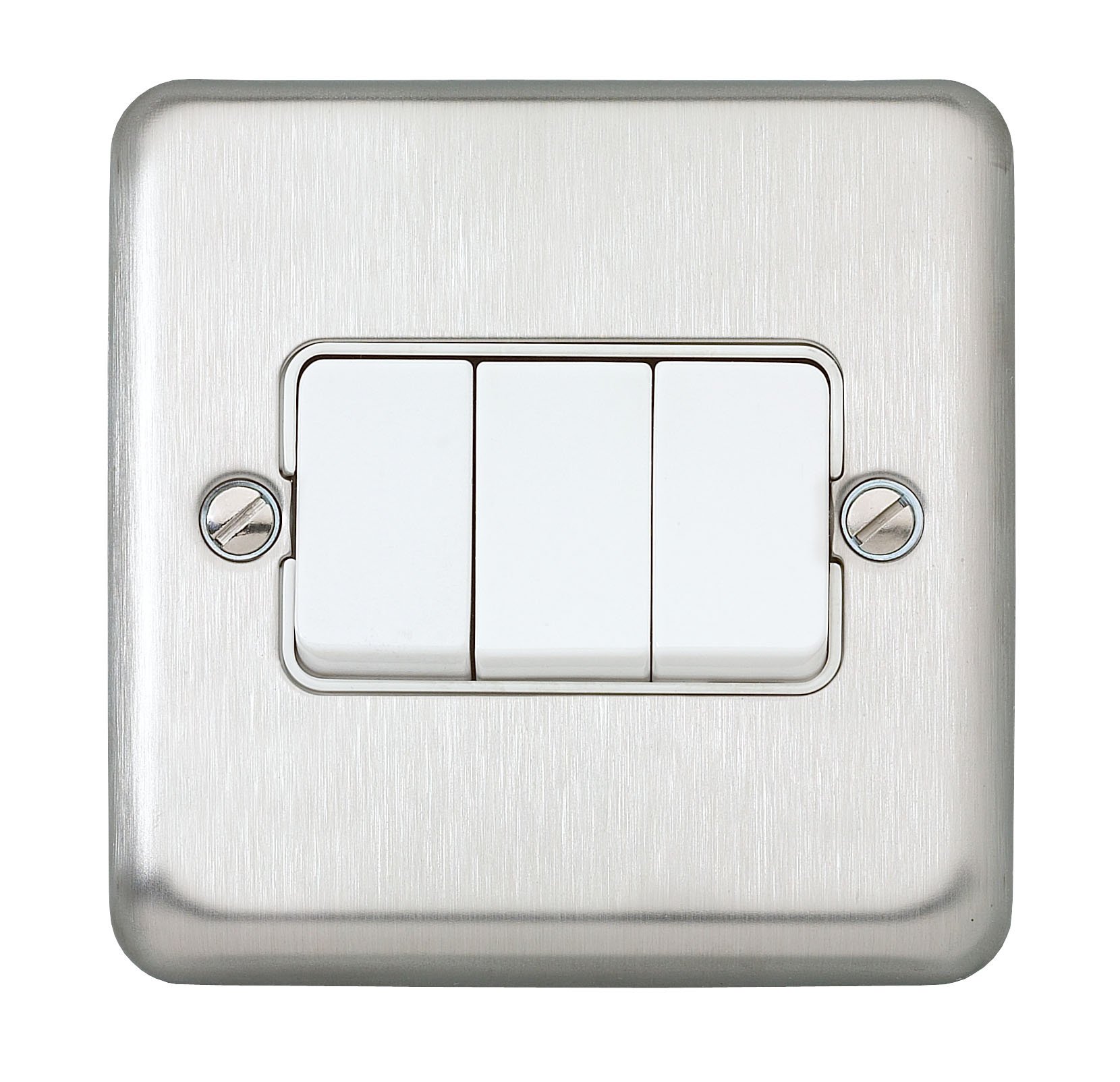 MK Albany Plus K4673BSS 10A 3G 2-Way Single Pole Switch