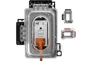 ELEGRP Weatherproof Outdoor Outlet In-Use Cover, Horizontal/Vertical Mount, Heavy-Duty Clear Cover for GFCI/Decorator Receptacles, Standard 1-Gang, UL/CUL Certified, 1 Pack