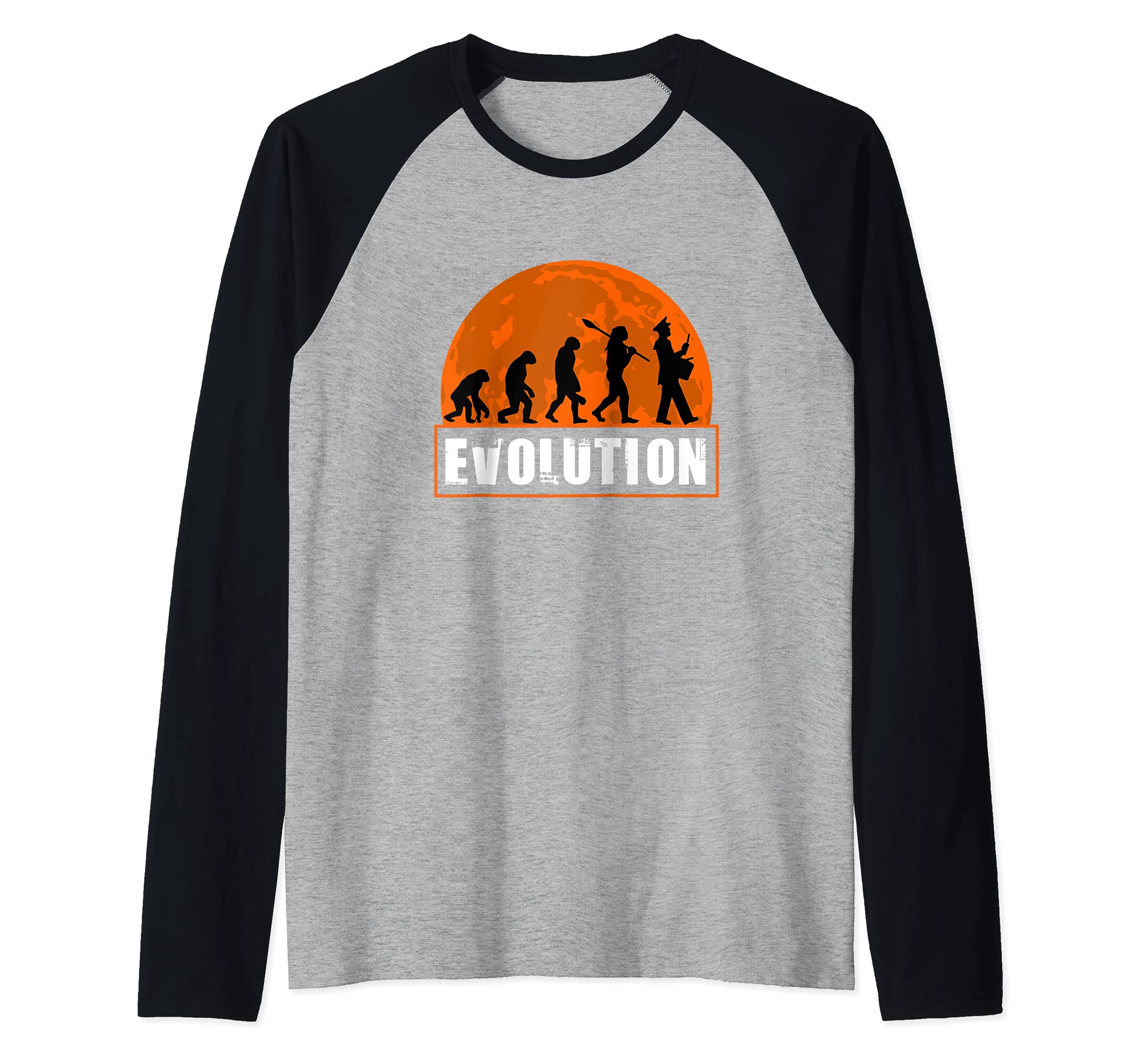 Snare Drum Player, Funny Snare Drum Evolution Raglan Baseball Tee