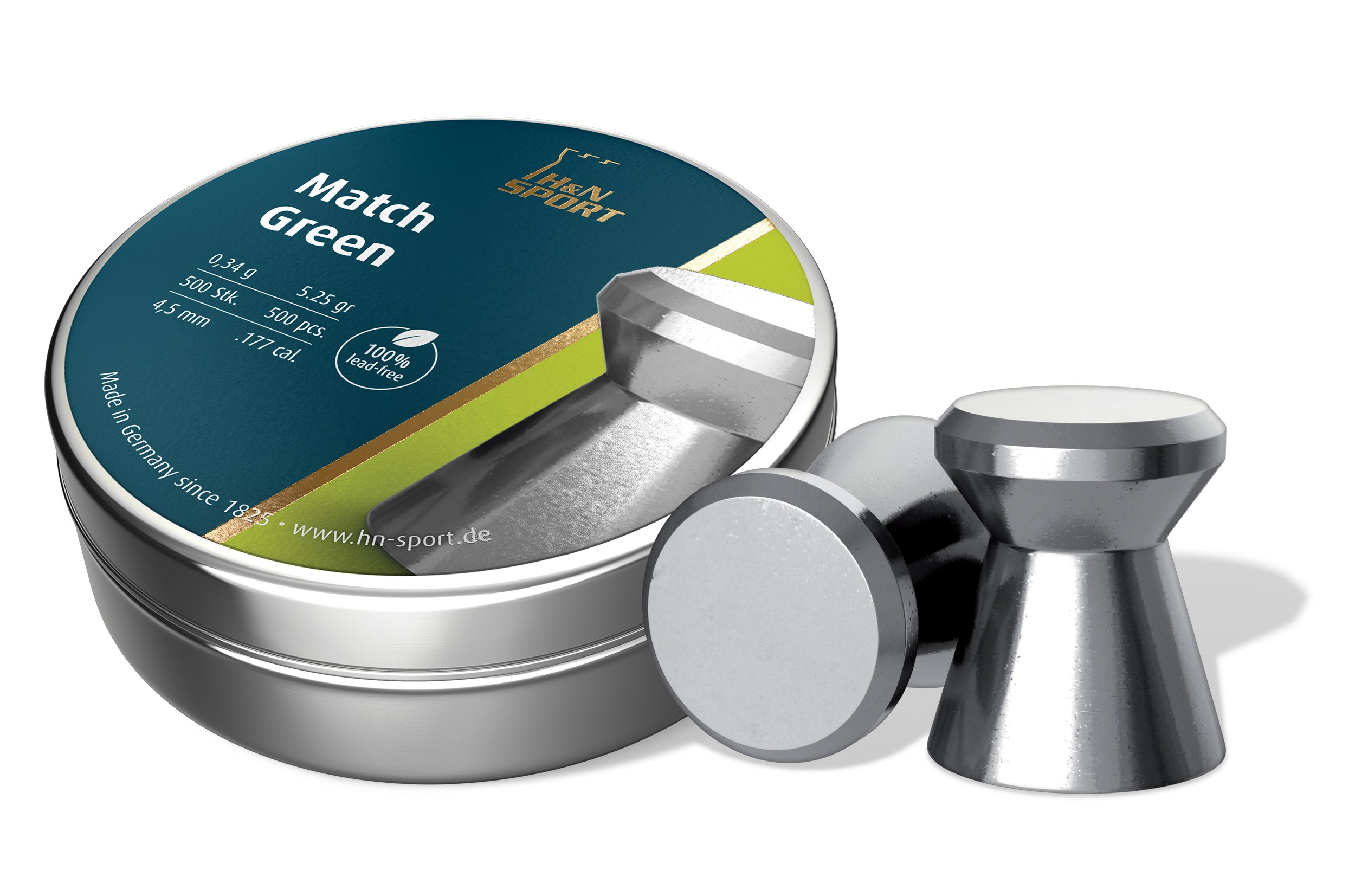 Haendler & Natermann H&N Match Green Wadcutter LeadFree Airgun Pellets