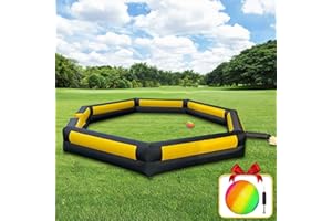 NINGHAOVOV 20FT Gaga Ball Pit Portable,Inflatable Gaga Ball Pit with Blower for Indoor Outdoor School Family Activities Giant Inflatable Sport Games for Kids and Adult