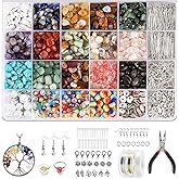 RUOMOXI Y Jewelry Making Supplies Kit for Adults - 1200 Crystal Beads, Jewelry Pliers, Earring Hooks, Necklace Clasp, Beading Wire - DIY Bracelets/Earrings/Rings for Thanksgiving, Christmas,Birthdays