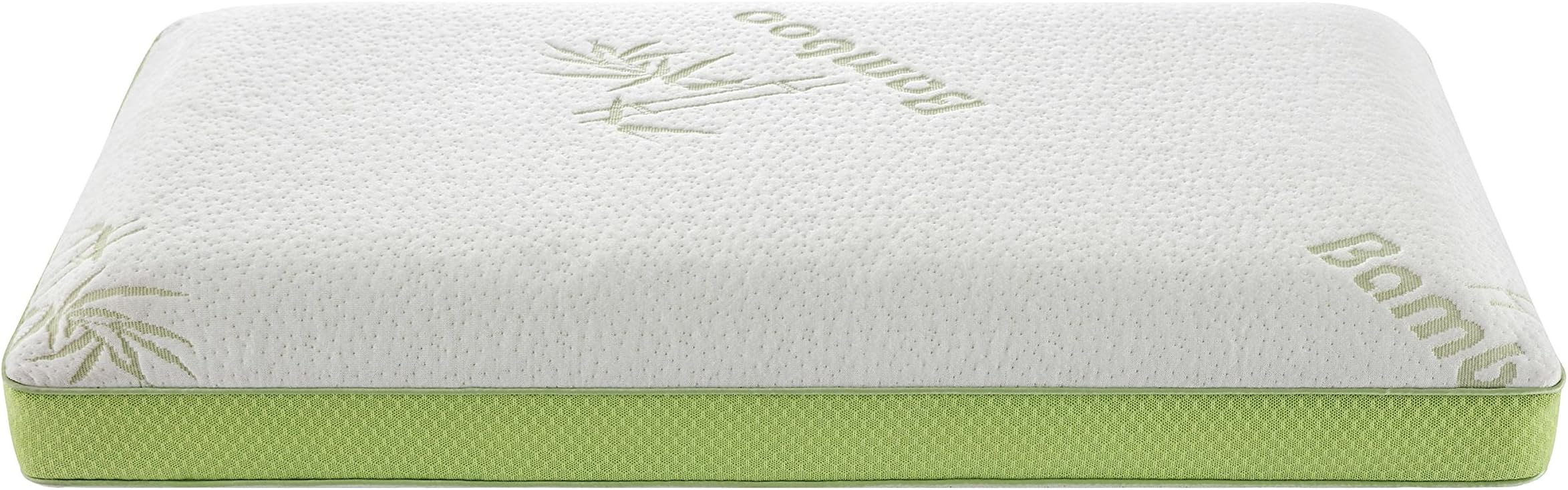 Alveo Bamboo Hypoallergenic Memory Foam Gusseted Side and Back Sleeper Pillow with a Soft Removable Mesh Zipper Micro-Vented Washable Cover - (Queen Size)