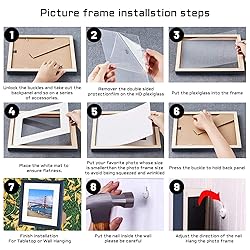 POUYCIW 9x9 Inch Wood Picture Frame for Wall