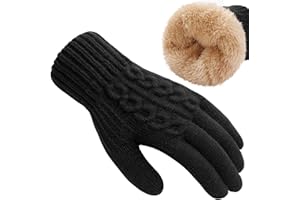 Tavaleu Womens Winter Gloves - Touch Screen Gloves with Thermal Dual-Layer Lining, Warm Fleece gloves for Cold Weather