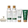 Raw Sugar Dry Scalp Treatment & Hair Care Bundle (5 Products) Intensive Ritual At Home Spa Kit, Shampoo, Conditioner, Scalp Scrub, Hair Mask & Massager, Formulated without Sulfates & Parabens