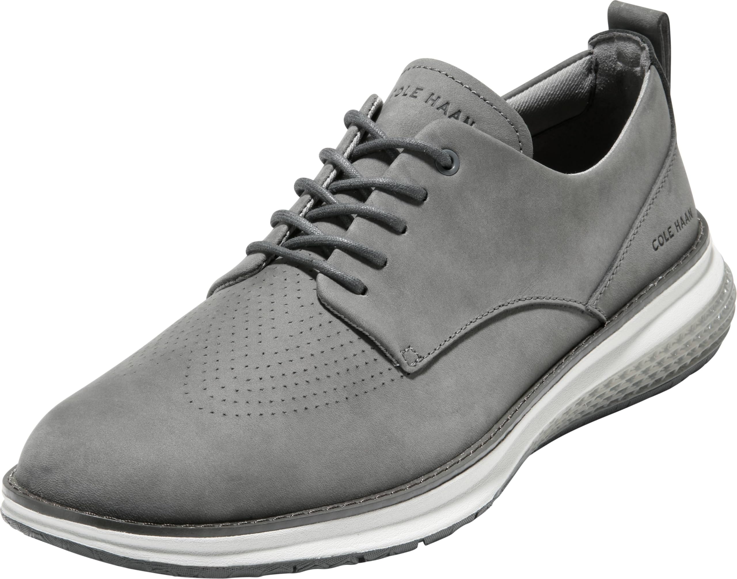 Cole Haan Men’s Shoes – OriginalGrand Energyweave Perforated Plain Toe Oxford, Castlerock Nubuck/Raven, 7-M US
