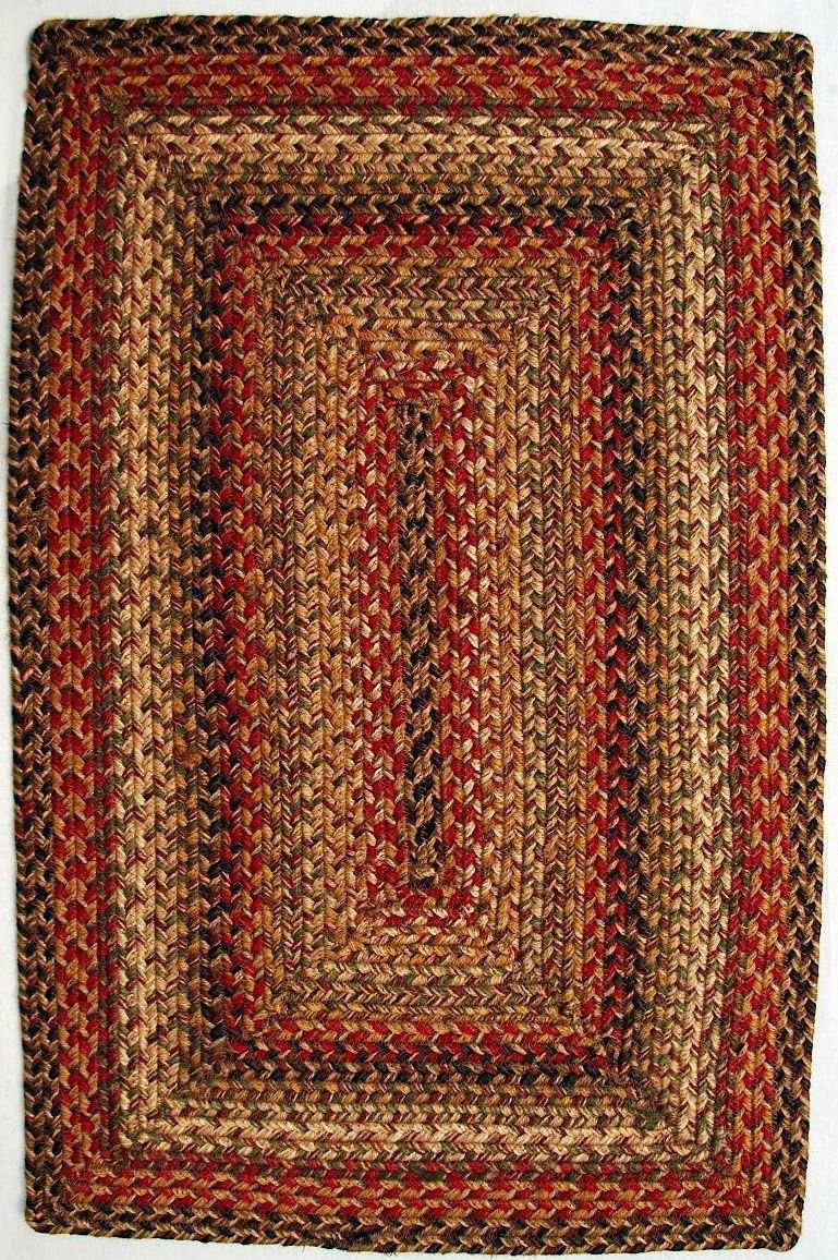 Homespice Decor Braided Runner Area Rug 2'6"x6' BeigeRed