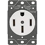 ENERLITES 50 Amp Range Receptacle Outlet for RV and Electric Vehicles, NEMA 14-50R, 3- Pole, 4 Wire (8, 6, 4 AWG Copper Only)