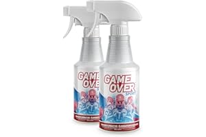 Game Over Sport - 2 Pack - Biotech Odor Eliminator Spray - Made in Canada - For Feet Odor, Smelly Shoes, Clothes, Sport Equip