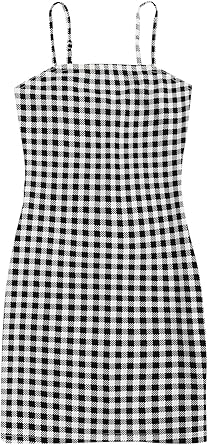 plaid cami bodycon dress