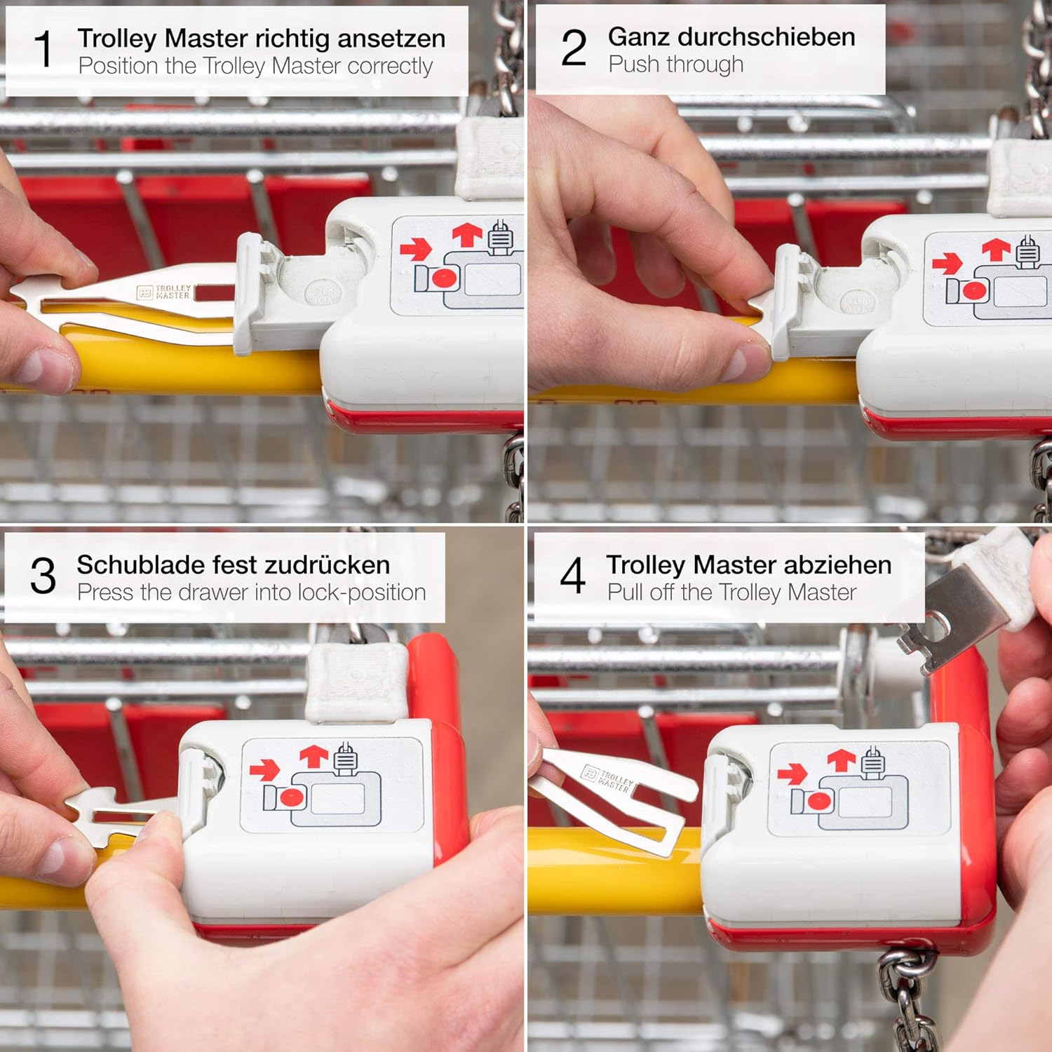 Portachiavi in Lega di Alluminio Carrello Spesa Gettoni