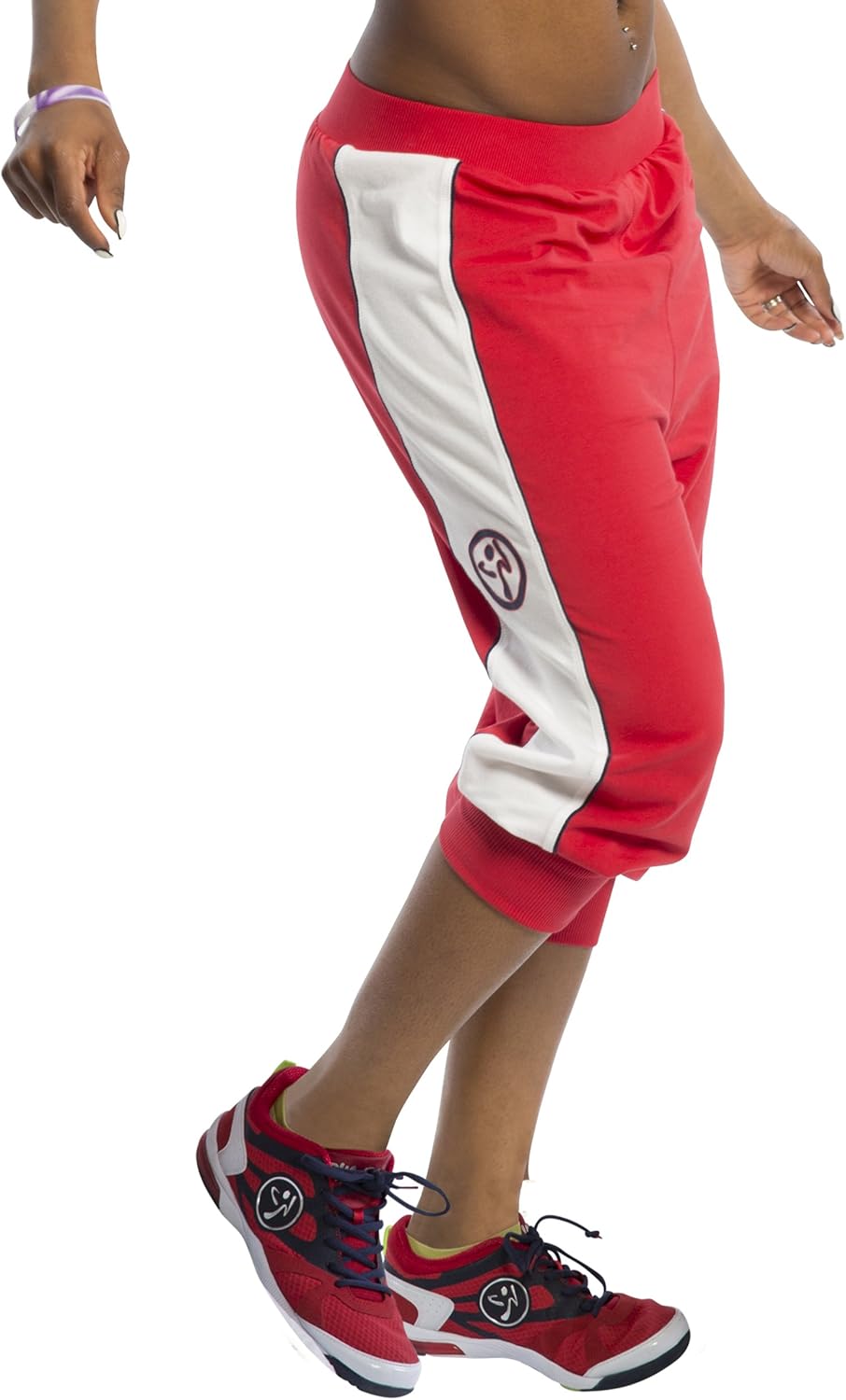 Zumba Wear Women's USA Eclipse Capri PantRound The Keep Red, XXLarge