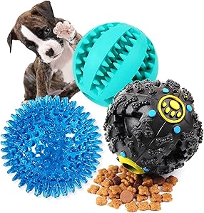 Vitscan Cat's ove Treat Ball Toy Enhance IQ Toys for Dogs Cat Food Dispenser Toy Treat Ball Dog Toy Interactive Cat Toy Food Smart Iq Treat Ball Interactive Food Dispenser for Cats or Puppies (Black)