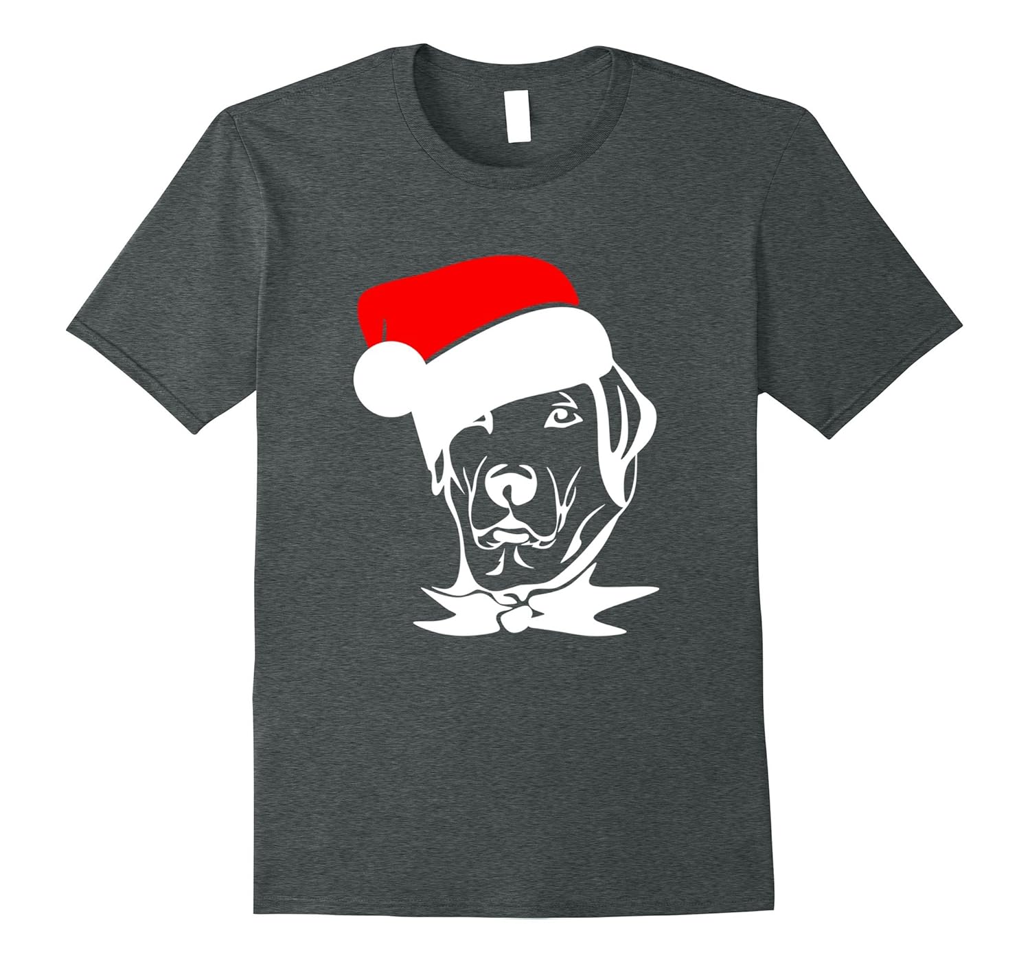 Christmas Cute Grumpy Dog Santa Hat Funny T Shirt-ANZ