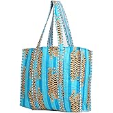 INDACORIFY Beautiful Printed Cotton Tote Bag Weekend Bag Indian Handmade Shopping Bag Ethnic Baho Hippie Shoulder Carry Bag