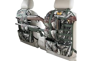 Hunthor Truck Gun Rack (A Pair), 900D Adjustable Seat Back Gun Storage, Heavy Duty Automotive Rifle Holder Hunting Accessories for Jeep, Truck, SUV, Off-Road Vehicles