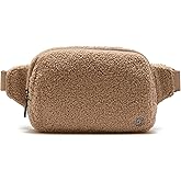Pander Large 2L Fanny pack Everywhere Fleece Belt Bag for Women and Men with Adjustable strap Belt. (Tan)