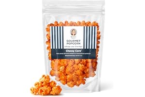 RENÉE'S POPCORN Renée’s Cheesy Corn™ Gourmet Popcorn - real Wisconsin cheddar cheese is smooth and velvety making for delicious cheesiest fresh popped corn snack or gift– resealable, 5oz bag.
