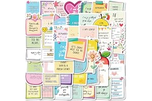 50PCS Cute Aesthetic Inspire English Phrase Self-Approval Stickers Pack Gifts for Women Men Coworkers Mental Health Sensory S