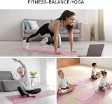 PROIRON Yoga Mat Alignment System Extra Thick Non Slip 173x61x0.4 Pink with Bag view 7
