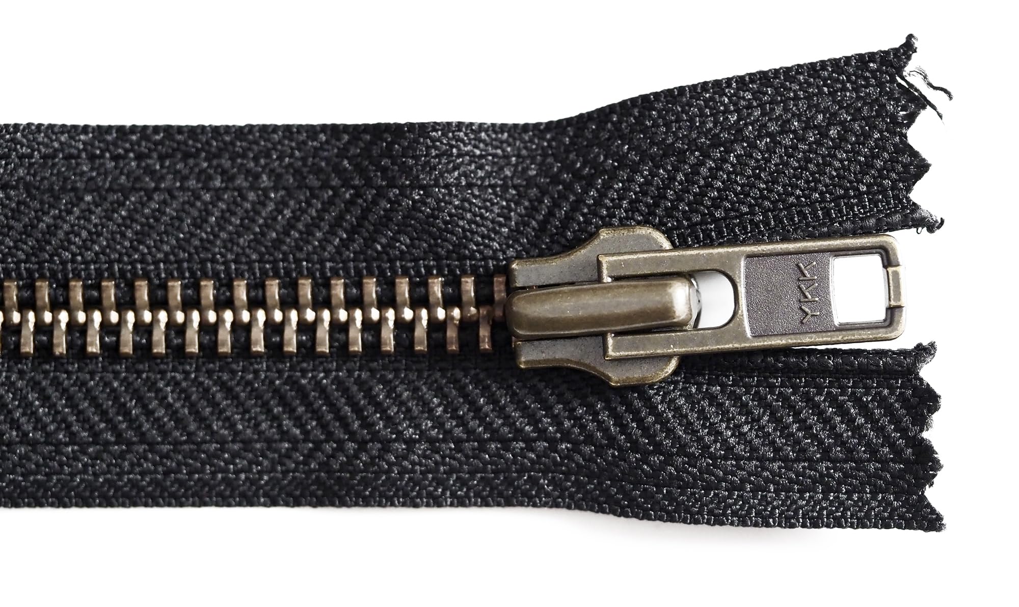 YKK Closed End Metal Bronze Zip. 4, 5, 6, 7, 8, 9, 10, 11, 12, 15, 20 inch. Width No 8 (11 inch)