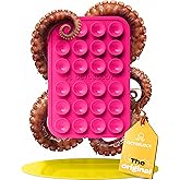 OCTOBUDDY Classic - Silicone Suction Phone Case Adhesive Mount - Hands-Free, Strong Grip Holder for Selfies & Videos - iPhone & Android Compatible - 2.25″ x 3.25″, Hot Pink