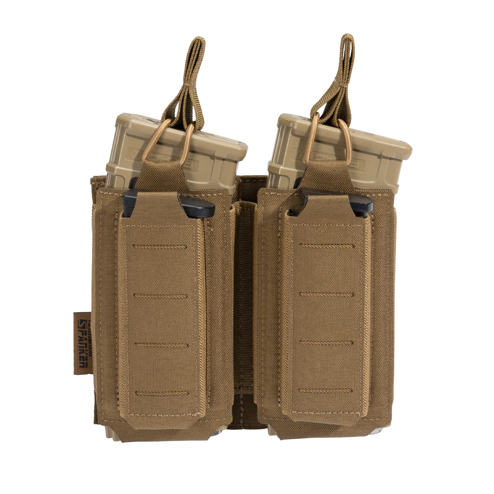EXCELLENT ELITE SPANKER Tactical Molle Rifle Mag Pouches and Pistol Magazine Pouches for M4 M14 M16 AK AR Elastic Adjustable Nylon Magazine Pouch(Double,COB)