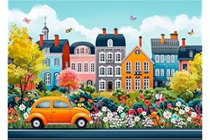 TangMosaic 1000 Piece Puzzle for Adults, Jigsaw Puzzle Challenging Game, Small Town Scenery Puzzles Interlock Perfectly No Du