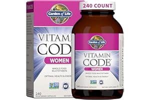 Garden of Life Multivitamin for Women, Vitamin Code Women's Multi, Whole Food, Vitamins, Iron, Folate not Folic Acid, Probiotics, Vegetarian Supplements for Womens Energy, 240 Count