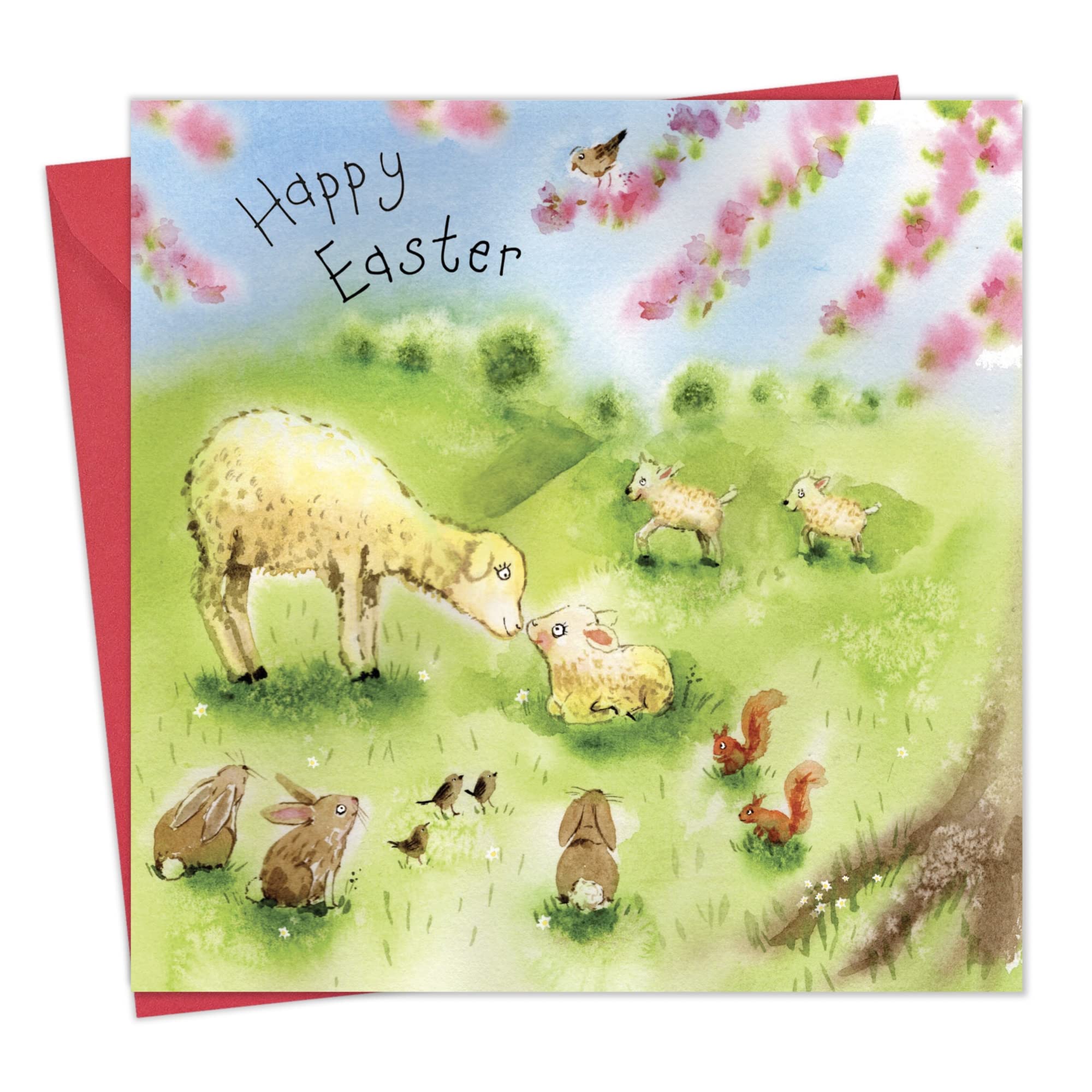 Twizler Easter Card Lambs - Happy Easter Card for Her Him Mum Dad Wife Husband Grandson Granddaughter