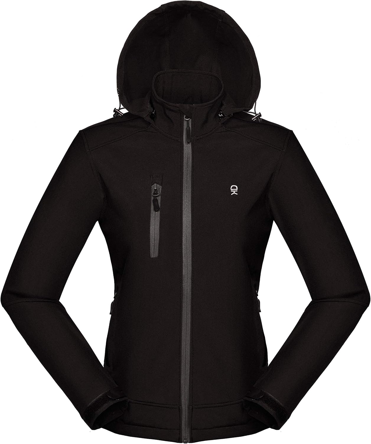 Little Donkey Andy Women’s Softshell Jacket with Removable Hood, Fleece Lined and Water Repellent: Sports & Outdoors
