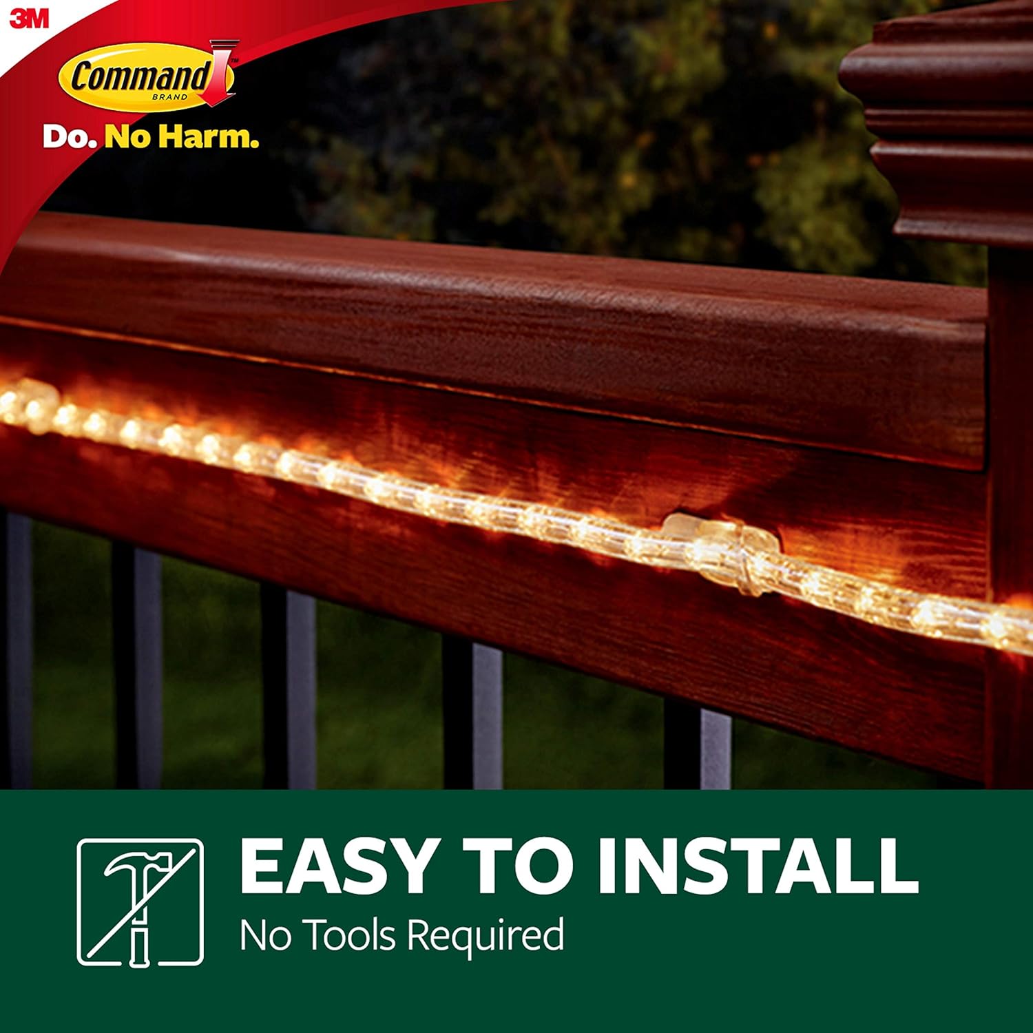 Command Outdoor Rope Light Clips, Clear (17301CLRAW-ES) - - 
