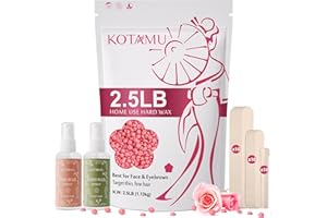 KOTAMU Pink Wax Beans for Hair Removal, 2.5lb, Hard Wax for Face, Eyebrow, Bikini, Brazilian, Leg, Body, Sensitive Skin, Ideal for Women Home Salon Waxing