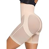 SHAPELLX Shapewear Tummy Control Waist Cincher Girdle Butt Lifting Shapewear Plus Size Seamless Body Shaper Shorts Beige