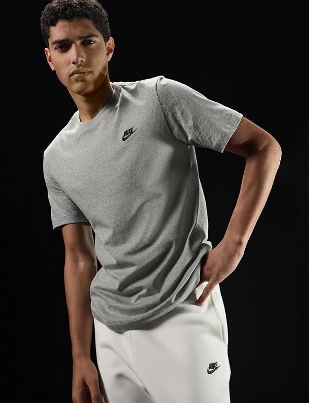 M Nsw Club Tee Maglietta, Dk Grey Heather Black, M Uomo