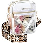 PACKISM Clear Bag for Stadium Events - Clear Purses for Women Transparent Crossbody Messenger Bag for Concerts Game Day
