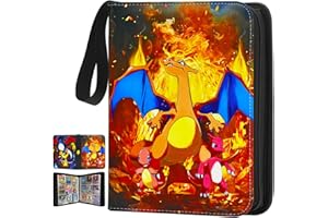 SAJOKEN Card Binder Cards Holder 9-Pocket, Trading Binders for Card Games Collection Case Book Fits 900 Cards with 50 Removable Sleeves Display Storage Carrying Case