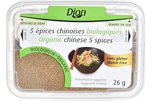 Dion Organic Chinese 5-Spice Seasoning, 26g – Aromatic Blend of Cinnamon, Anise, Fennel, Cloves & Black Pepper – Perfect for 