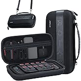 JSAUX Large Capacity Carrying Case for Nintendo Switch 2, Hard Shell Travel Case with 20 Game Card Slots, Storage Bag for Switch 2 and Accessories | Portable & Durable Protective Shell – Black