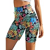 Ekouaer Women's Board Shorts High Waist Swim Shorts Beach Surf Swimwear Shorts S-4XL